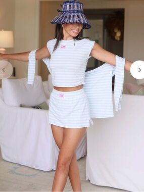 Cocolilys Bluebell Striped Set - Baby tee & Skirt